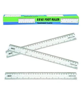 Riglă Transparentă din Plastic 30 cm Engros – Model BEST, Gradată în mm și inch, Ideală pentru Școală și Birou