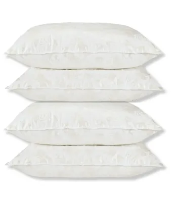 Set 4 Perne Puf Gasca 50x70 cm , Umplutura Naturala | Husa Bumbac 100% | Confort Premium pentru Somn Odihnitor - Alb