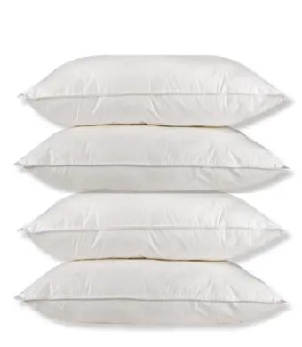 Set 4 Perne Puf Gasca 70x70 cm , Umplutura Naturala | Husa Bumbac 100% | Confort Premium pentru Somn Odihnitor - Alb
