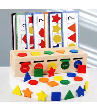 Montessori Sortator de forme si culori lemn Engros