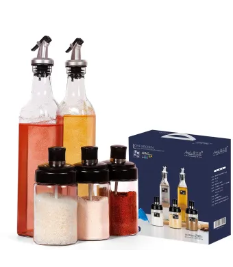 Set de condimentare și recipiente pentru ulei – 5 piese „Love Kitchen Engros