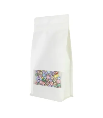 PUNGI DIN HARTIE ZIP LOCK ALBE CU FEREASTRA 16X27 CM (100 BUC/SET)
