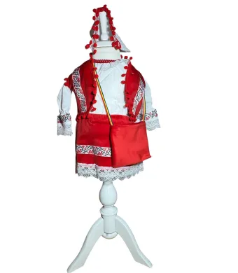 Compleu traditional Engros pentru fete, 5 piese, model brodat