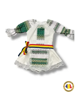 Compleu traditional Engros pentru fete, 3 piese, model brodat