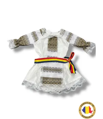 Compleu traditional Engros pentru fete, 3 piese, model brodat