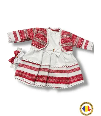 Compleu traditional Engros pentru fete, 3 piese, model brodat