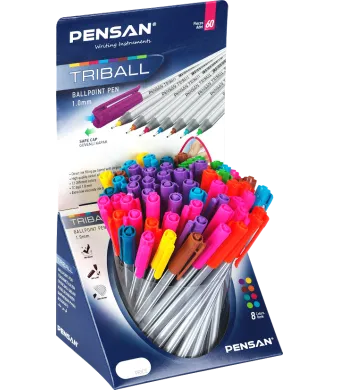 Pix PENSAN TRIBALL Multicolor, Display 60buc. ENGROSS