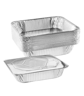 TAVI DIN ALUMINIU XXL GASTRONOM+CAPAC 10250ML 53X32X8CM (10 BUC/SET)