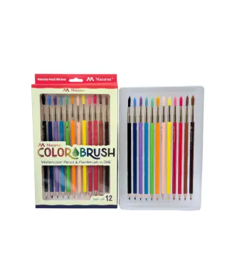 Creioane colorate Engros cu pensula, 2 in 1, 12 buc