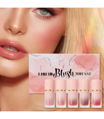 Handaiyan Liquid Blush Mousse Set H3022-5 – Set 5 Blush-uri Lichide cu Textură Catifelată Engros