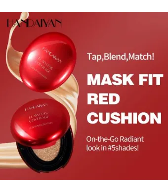 Handaiyan Mask Fit Red Cushion H3034 – Fond de Ten Tip Cushion, Acoperire Uniformă, Culori Mixte Engros