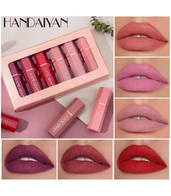 Handaiyan Matte Lipstick Set H1001 – Set 6 Rujuri Mate Rezistente, Culori Mixte Engros