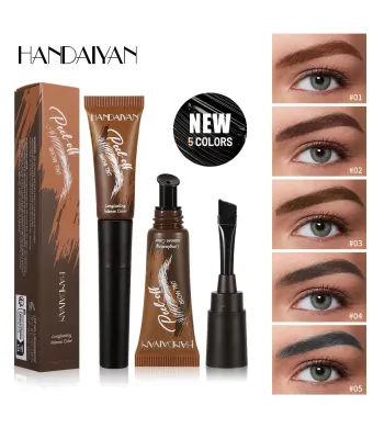 Handaiyan Peel-Off Eyebrow Tint H2060 – Gel pentru Sprâncene cu Efect Tatuaj Temporar, Culori Mixte Engros