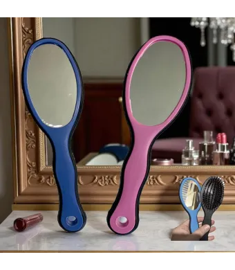 Set 12 Perii de Păr cu Oglindă – Culori Mixte, Ideal pentru Coafare și Retușuri Engros