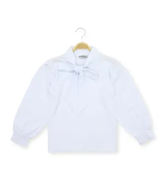 BLUZA alba fete, 6-10 ani, 4/set engros