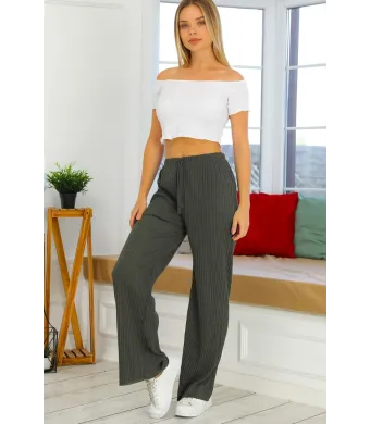 Pantalon dama lungi Engros, Plisat