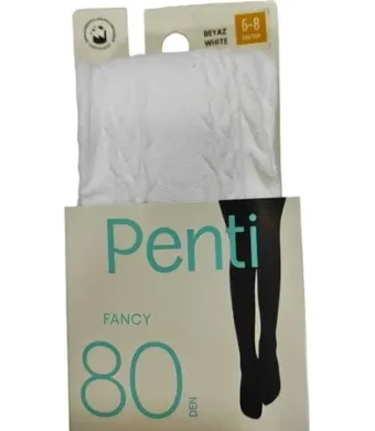 Dres fetițe Penti FANCY 80 den, culoare Alb, Engros (2-3 Ani)