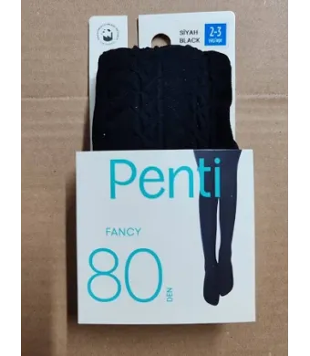 Dres fetițe Penti FANCY 80 den, culoare Negru, Engros (6-8 Ani)