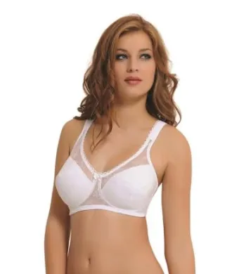 Sutien NBB dama minimizer cu push-up si dantelă, culoare Alb,Engros (75B)