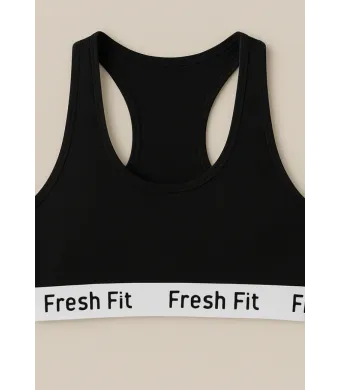 Bustieră sport Fresh Fit ,Culoar Negru,Engros (1)