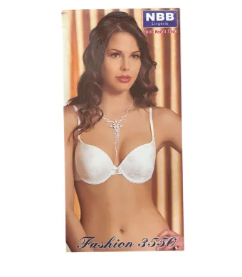 Sutien NBB cu Push-up,imprimeu floral si strasuri atasate culoare Alb Engros (85B)