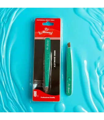 Pensetă Profesională By Roxane Pakistan Verde cu Vârf Oblic – Precizie pentru Sprâncene, Salon și Acasă Engros