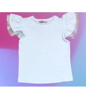 TRICOU ALB FATA 5-9 ANI, 5/SET ENGROS
