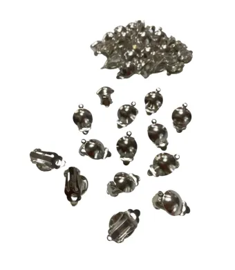 Accesorii pentru cercei cu clipsuri argintii, 500 buc, dimensiuni: 20 x 12 mm