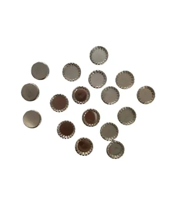 Accesorii rotunde din metal argintii, 500 buc, cod JH388, dimensuni: 15 mm