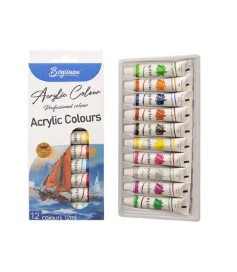 Tempera Acuarele la Tub 12ml Acrilice 12/set Diferite Culori Engros