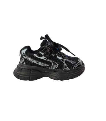 Adidasi Fete-Dama, Aplicatii Stralucitoare, Talpa Spuma, Inchidere Arici+Siret, Model 2025, Engross, Marimi 34-39, 8buc/Bax, Negru