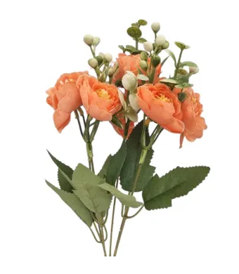 Buchet floare artificiala Trandafiri,engros 5 fire 33 cm lungime buchet