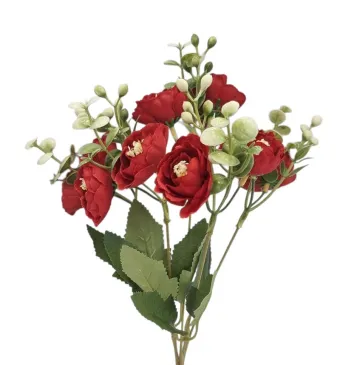Buchet floare artificiala Trandafiri,engros 5 fire 33 cm lungime buchet