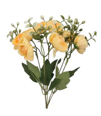 Buchet floare artificiala Trandafiri,engros 5 fire 33 cm lungime buchet