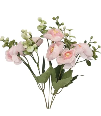 Buchet floare artificiala Trandafiri,engros 5 fire 33 cm lungime buchet