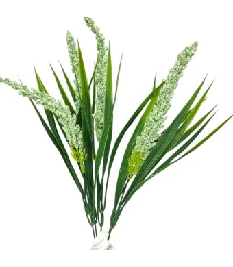 Buchet verdeata artificiala cu frunze ajustabile engros 5 fire 40 cm lungime