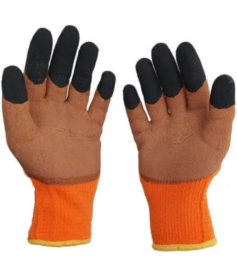 Manusi  cu eticheta Material Gros 10/set, Marimea nr10, Maro Negru si Portocaliu Engros