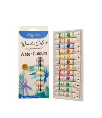 Tempera Acuarele la Tub 12ml, pe Baza de Apa 12/set Diferite Culori Engros