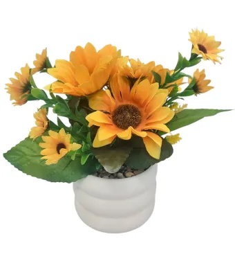 Decoratiune florala in ghiveci de plastic 24 cm inaltime