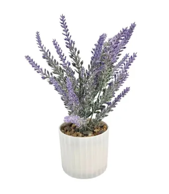 Decoratiune florala in ghiveci de plastic Lavanda 28 cm inaltime