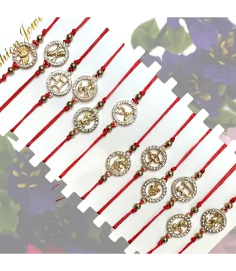 Brățări roșii en-gros – Semne Zodiacale – set de 12 brățări și închidere reglabilă