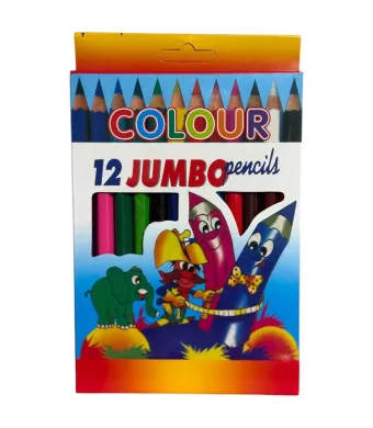 Creioane colorate Engros, jumbo, 12 culori / set