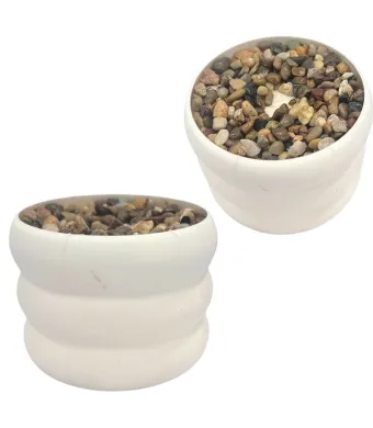 Ghiveci de plastic cu pietre pentru aranjamente florale 10 x 8 cm