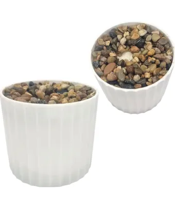 Ghiveci de plastic cu pietre pentru aranjamente florale 8 x 7.5 cm