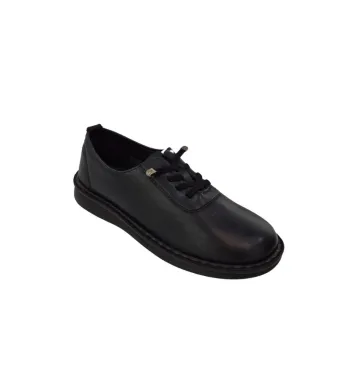 Pantofi Casual Dama, Piele Ecologica, Siret, Talpa Cusuta, Usori,Comozi, Engross, Marimi 36-41, 8buc/bax, Negru