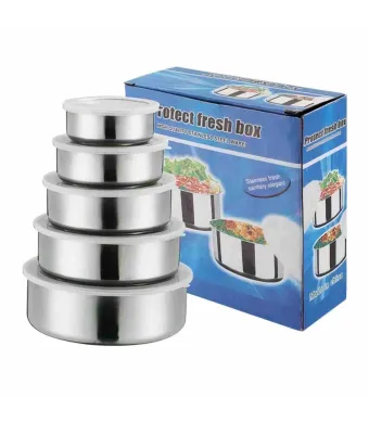 Caserole din Inox 5/set cu Capac  Engros