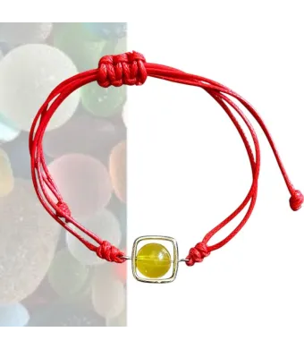Brățară roșie cu accent elegant – set 12 bucăți, en-gros