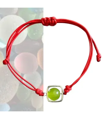 Brățară roșie cu accent elegant – set 12 bucăți, en-gros