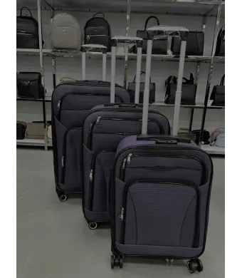 Set 3 trolere Engros, valize calatorie, material textil, marimi diferite