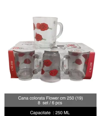 ​Set 6 pahare sticla engros 250ml